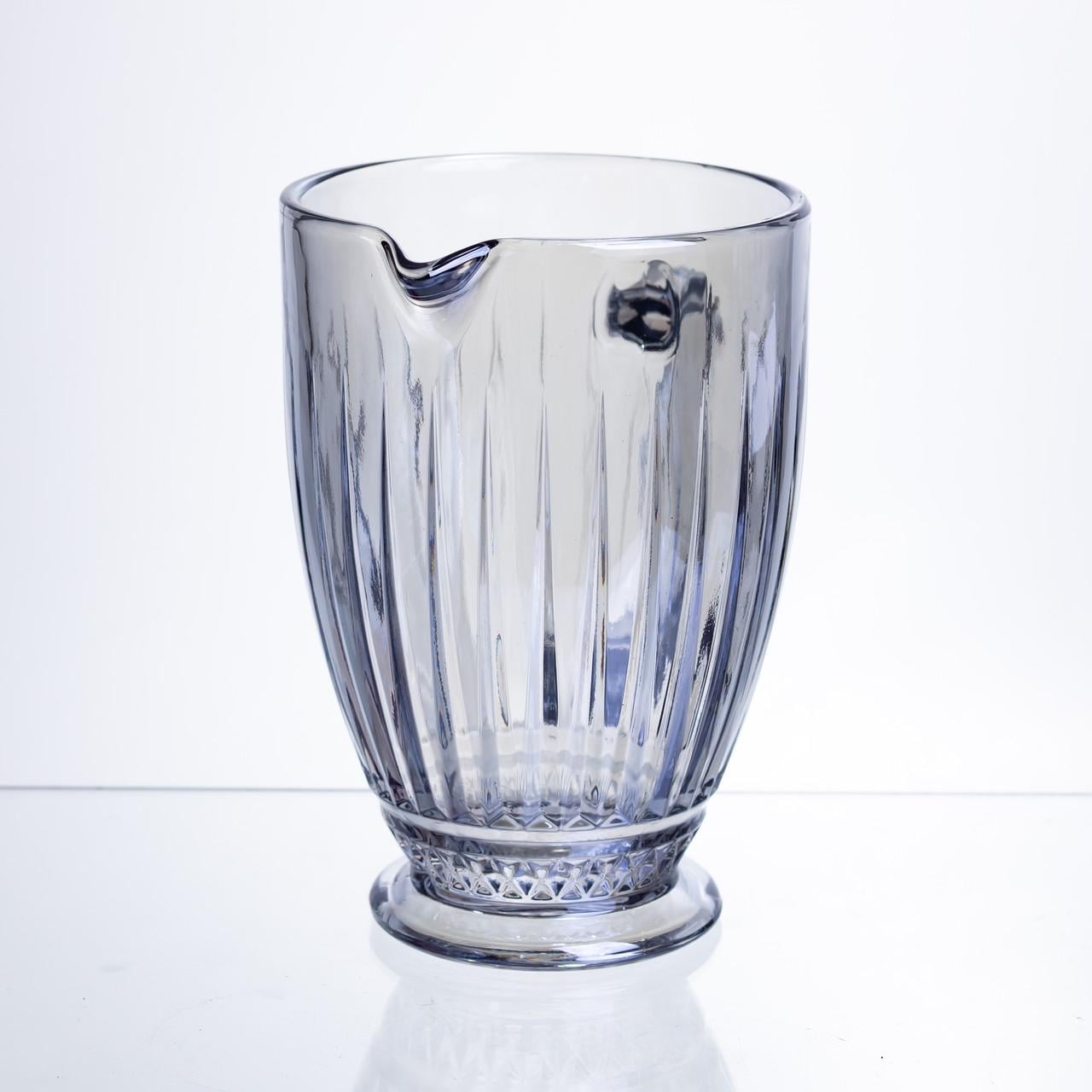 Кувшин для напитков ребристый из толстого 1,2 л Голубой (HP-19-235)