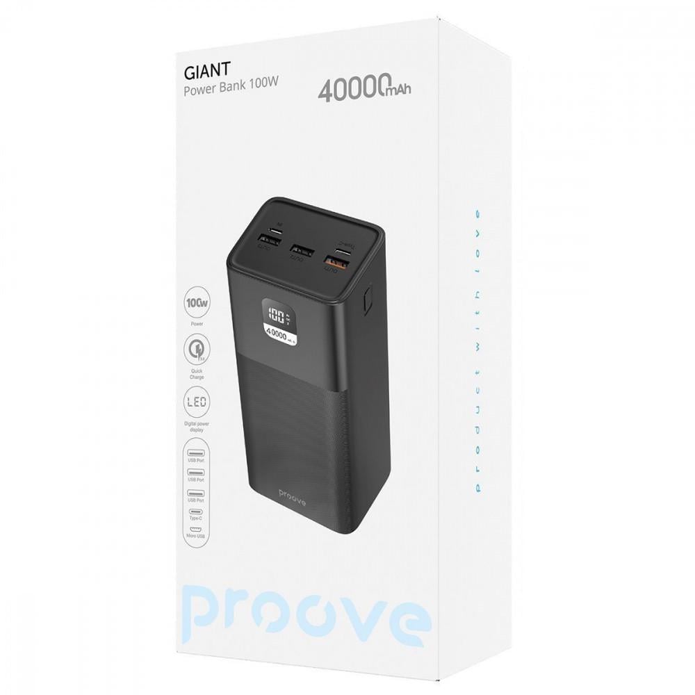 Повербанк Proove Giant 100 W 40000 mAh Black - фото 2 Повербанк Proove Giant 100 W 40000 mAh Black - фото 2