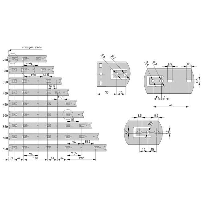 Направляющие GTV PK-PRO-H45-600 п/в (89650) - фото 2