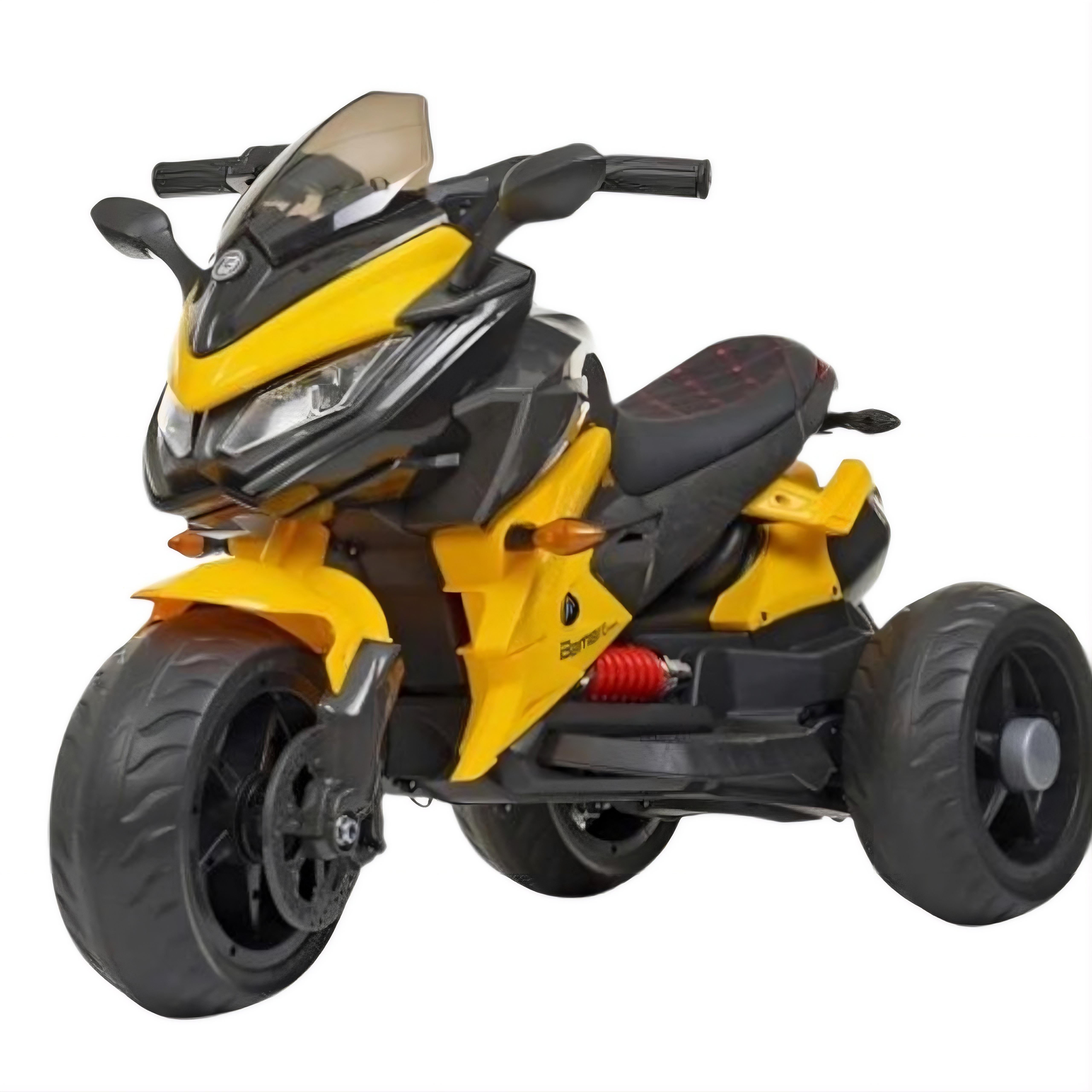 Детский мотоцикл на аккумуляторе M 4274ELR-6 12V 2 мотора EVA-колеса MP3 USB свет Желтый
