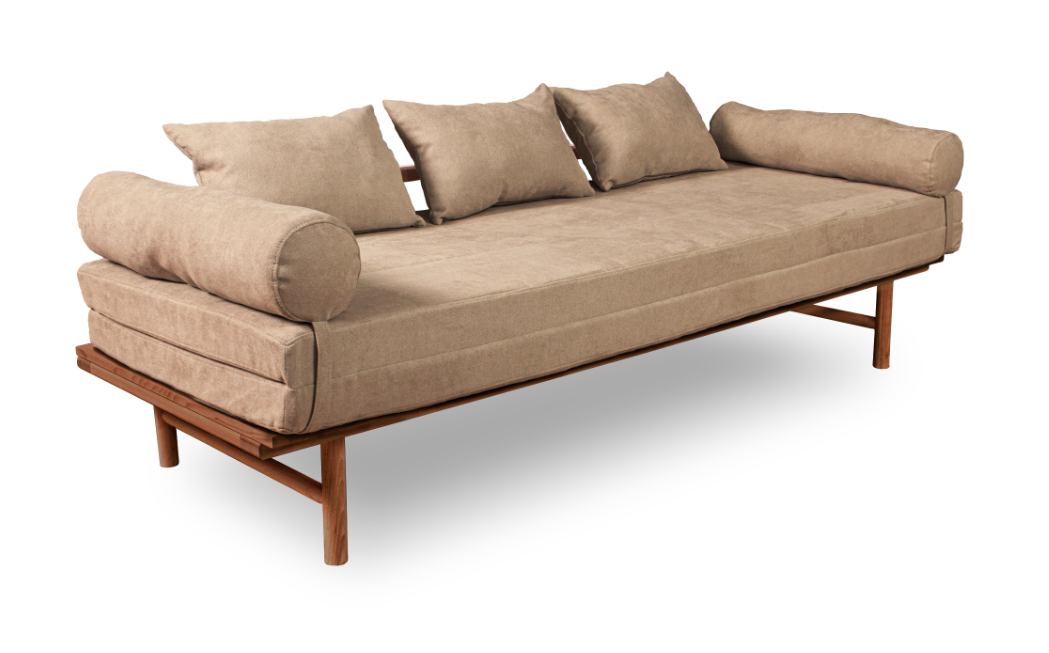 Диван раскладной Woodman Le MAR Ореховый/Бежевый