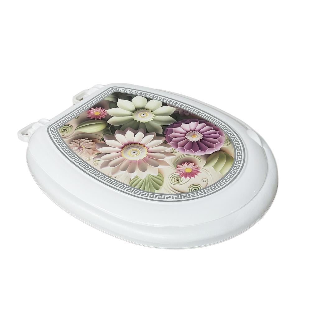 Крышка для унитаза Sanpreis FLOWERS мягкая