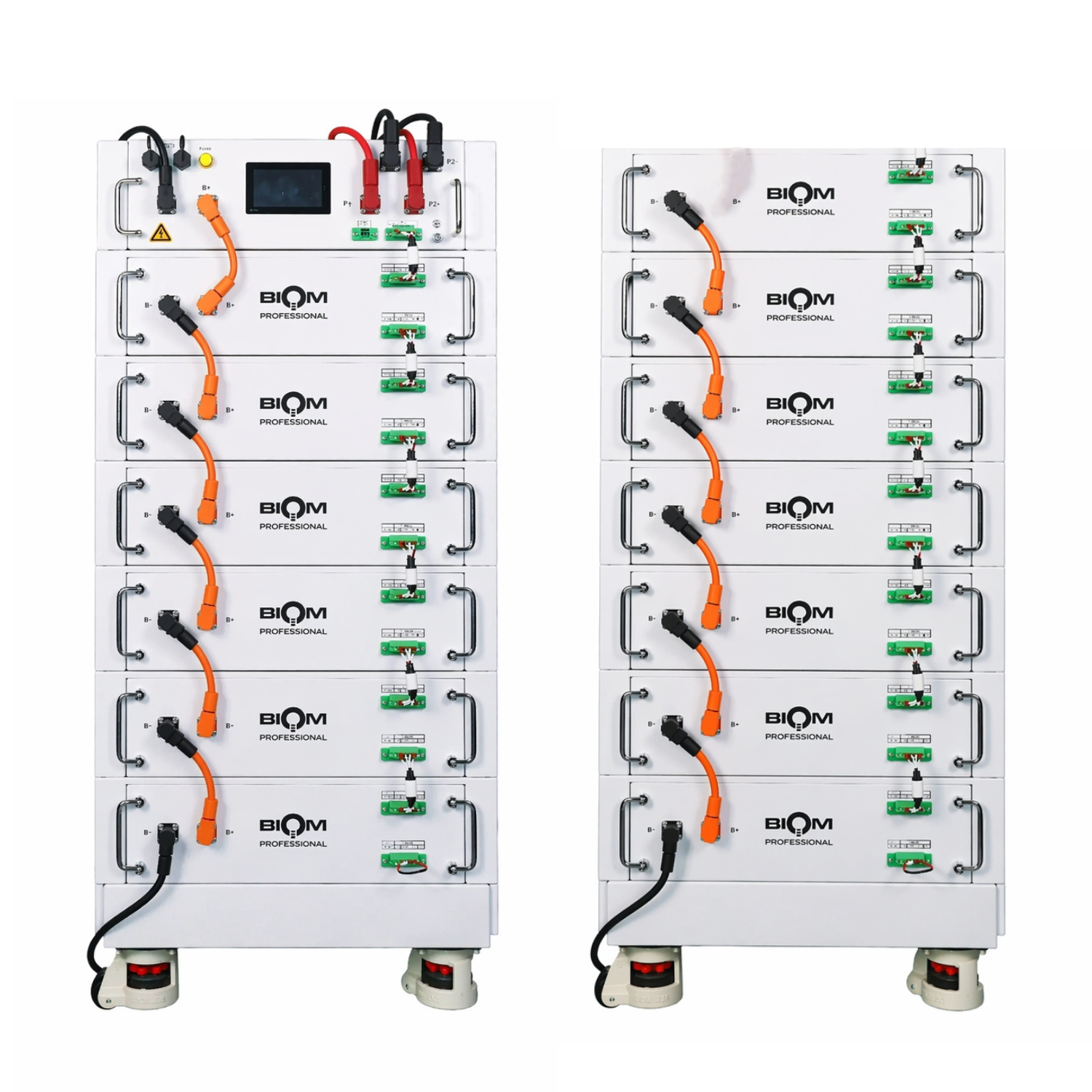 Система накопления энергии Biom Professional BIOM-HV1-13 66,56 кВт·ч 51,2V LiFePO4 13 батарей с BMS и 2 платформами White (34064293)