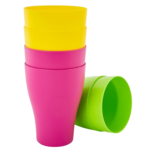 Набір стаканів Алеана мікс пластик 0,25 л 6 шт. Різнокольоровий (УТ000067117)