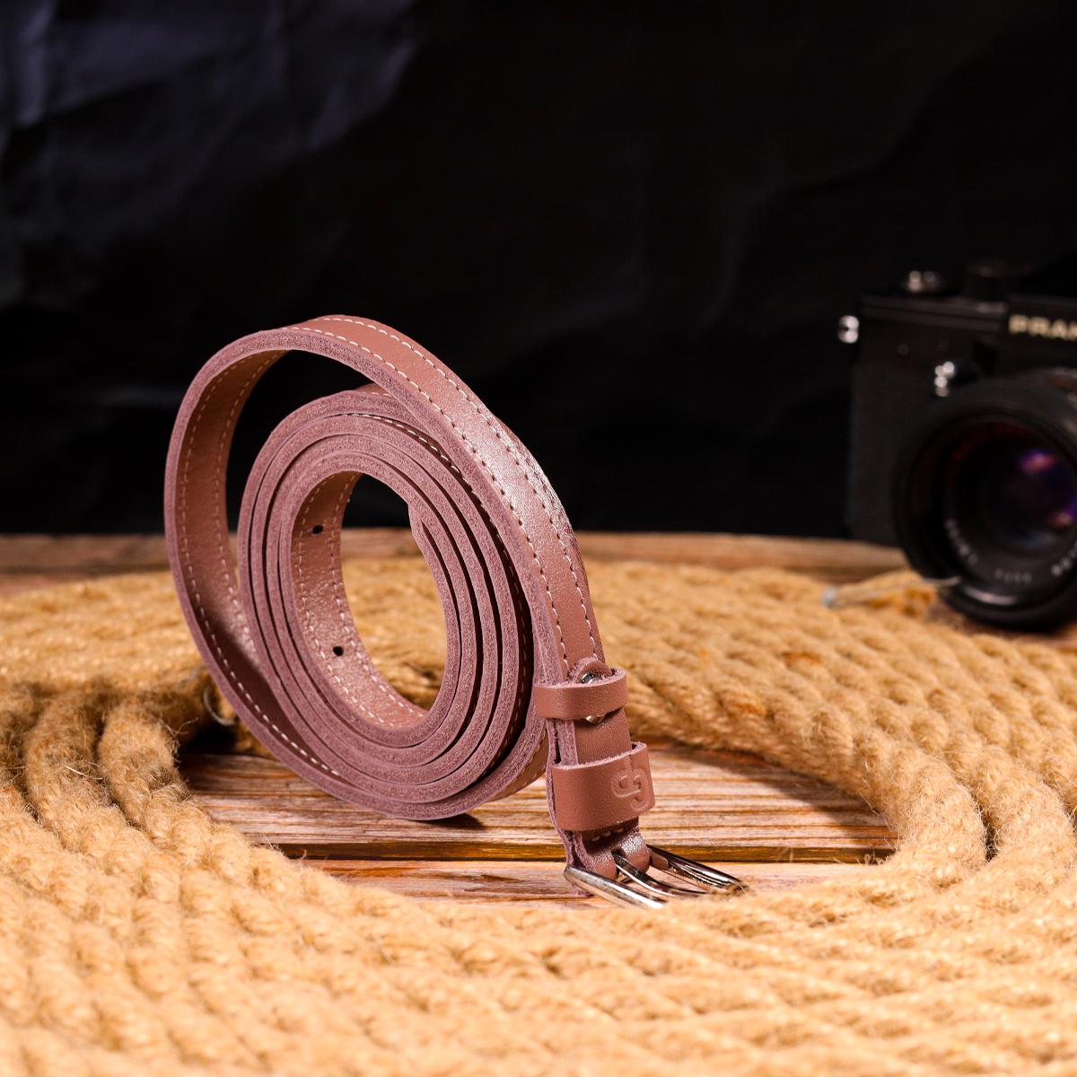 Ремінь жіночий шкіряний Grande Pelle Leather Belt 21441 Рожевий - фото 6