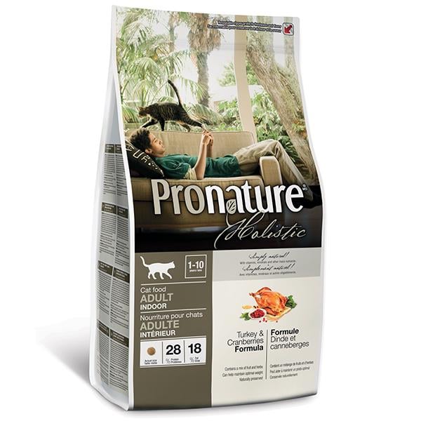 Корм сухой для взрослых котов Pronature Holistic с индейкой и клюквой 2,72 кг (65672554039)