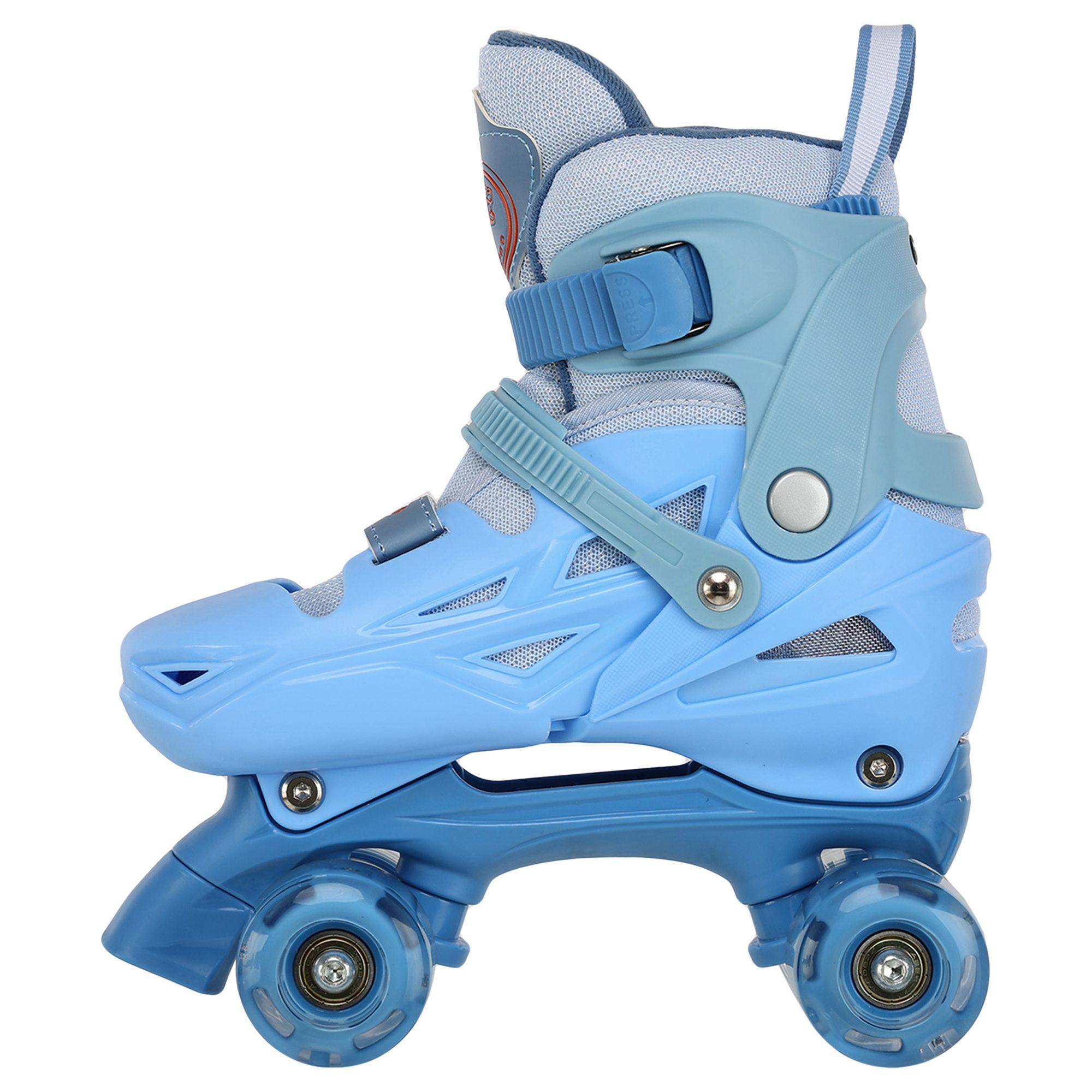 Ролики квады раздвижные FEI BAO 318-2 колеса светящиеся р. 35-38 Синий (318-2_Синий_M_(35-38) - фото 3 Ролики квады раздвижные FEI BAO 318-2 колеса светящиеся р. 35-38 Синий (318-2_Синий_M_(35-38) - фото 3