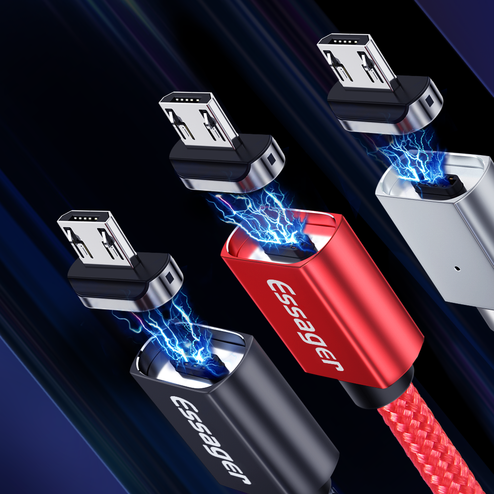 Кабель магнитный Essager micro USB 2 м Серый (E1218-2) - фото 5