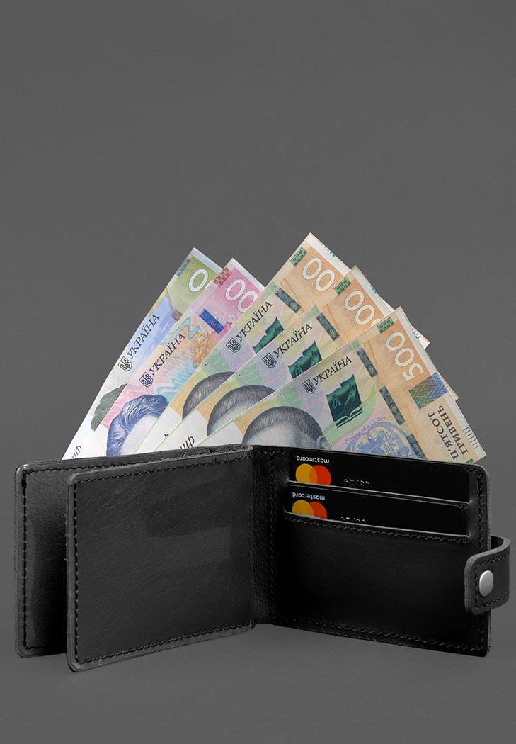 Обложка-портмоне кожаная для удостоверения УБД картонный документ Черный - фото 6