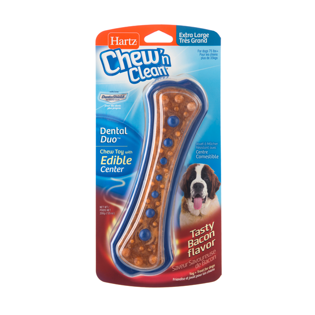 Кость жевательная для собак крупных пород Hartz Chew'n Clean с лакомством (H15578)