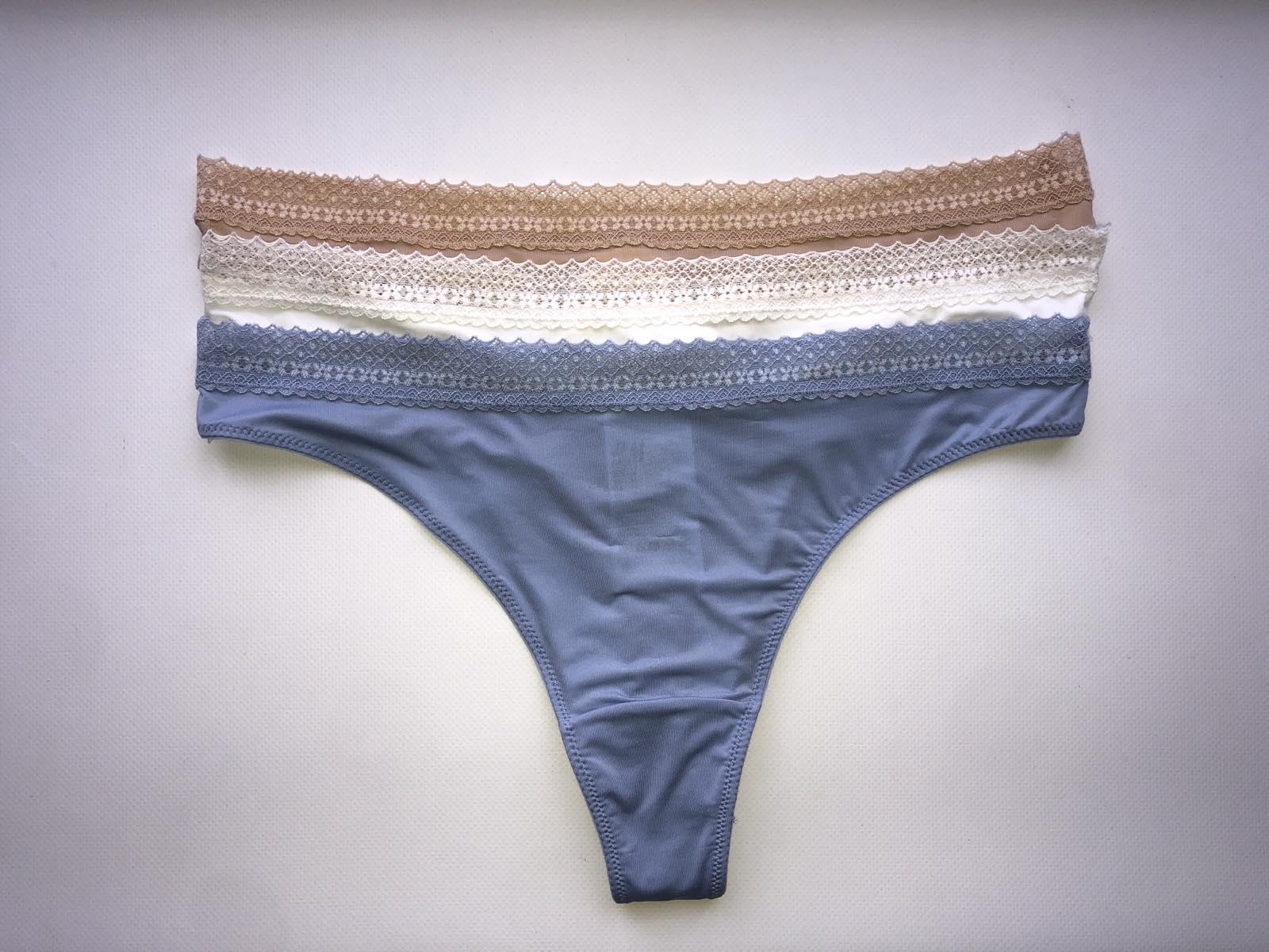 Набор трусиков 3шт. M Белый/Бежевый/Голубой (11679167wer)