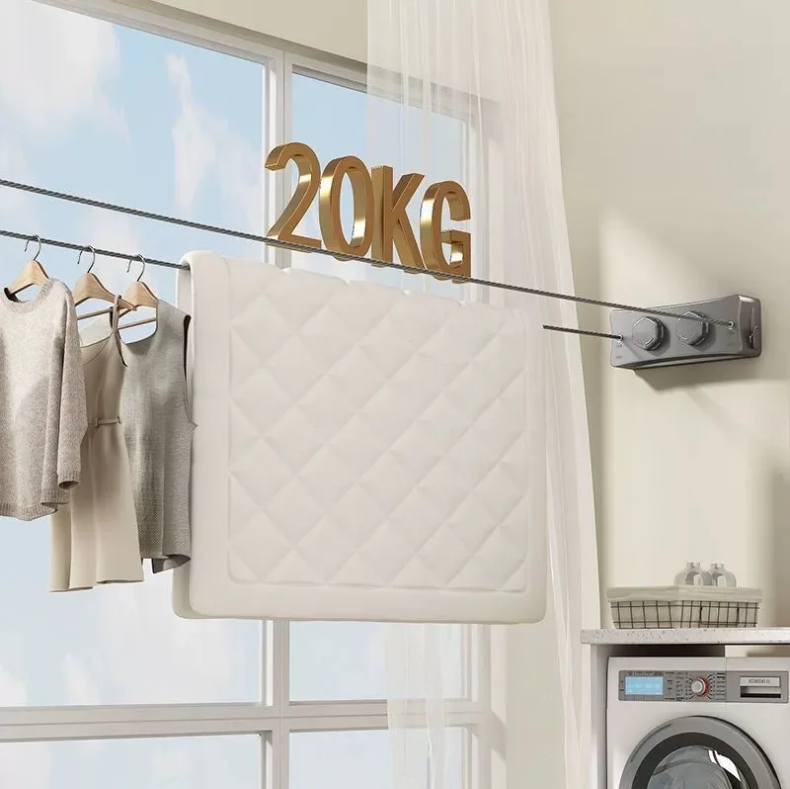 Сушарка для білизни настінна подвійна з фіксатором 5 м White (AC2505D4) - фото 6 Сушарка для білизни настінна подвійна з фіксатором 5 м White (AC2505D4) - фото 6