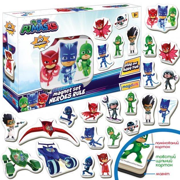 Дитячий ігровий набір магнітів Magdum Герої в масках Правила героїв МЕ 5031-32 (26115570) - фото 3