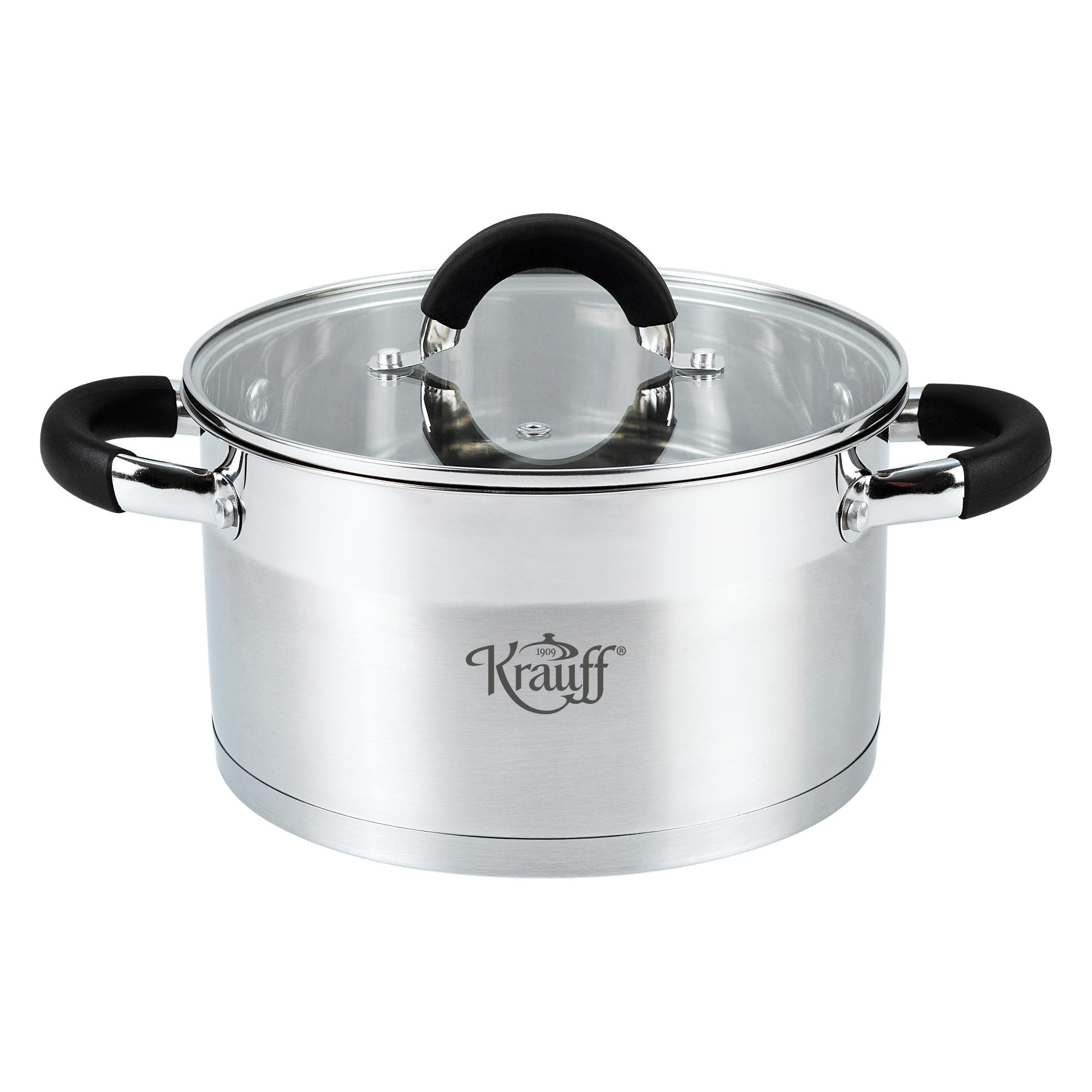 Каструля Krauff Recht Vizo зі скляною кришкою 6 л (26-242-050)