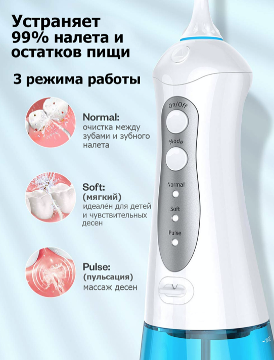 Іригатор порожнини рота Portable Oral Irrigator 300 мл - фото 3