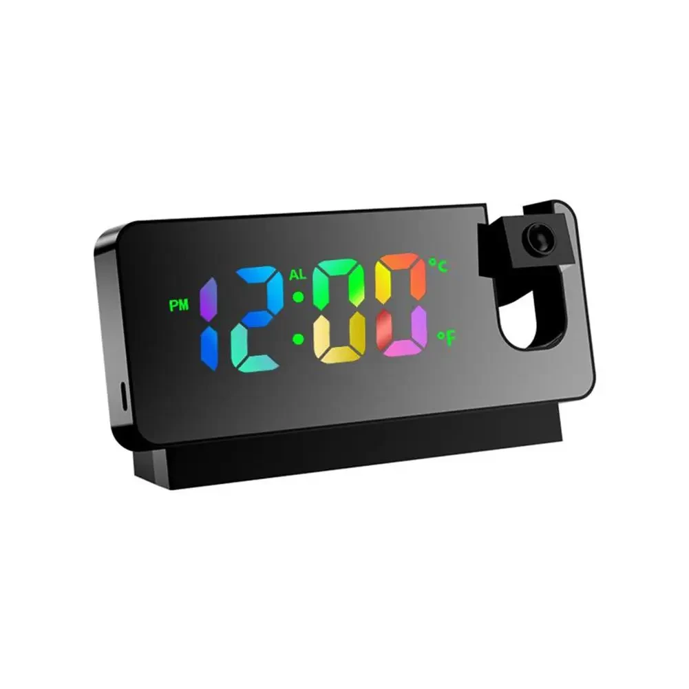 Часы настольные зеркальные электронные RGB (S282A)
