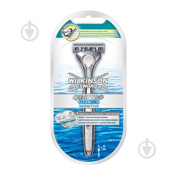 Бритва Wilkinson Sword Quattro Titanium Sensitive + 1картридж (1021)