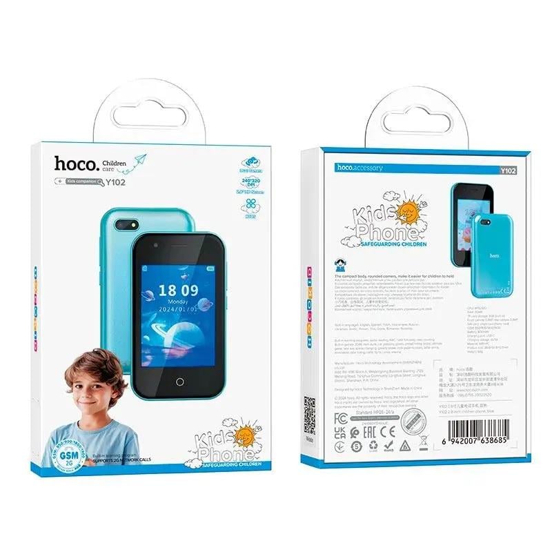 Мобильный телефон детский Hoco Y102 4 Гб Синий (611889) - фото 4 Мобильный телефон детский Hoco Y102 4 Гб Синий (611889) - фото 4