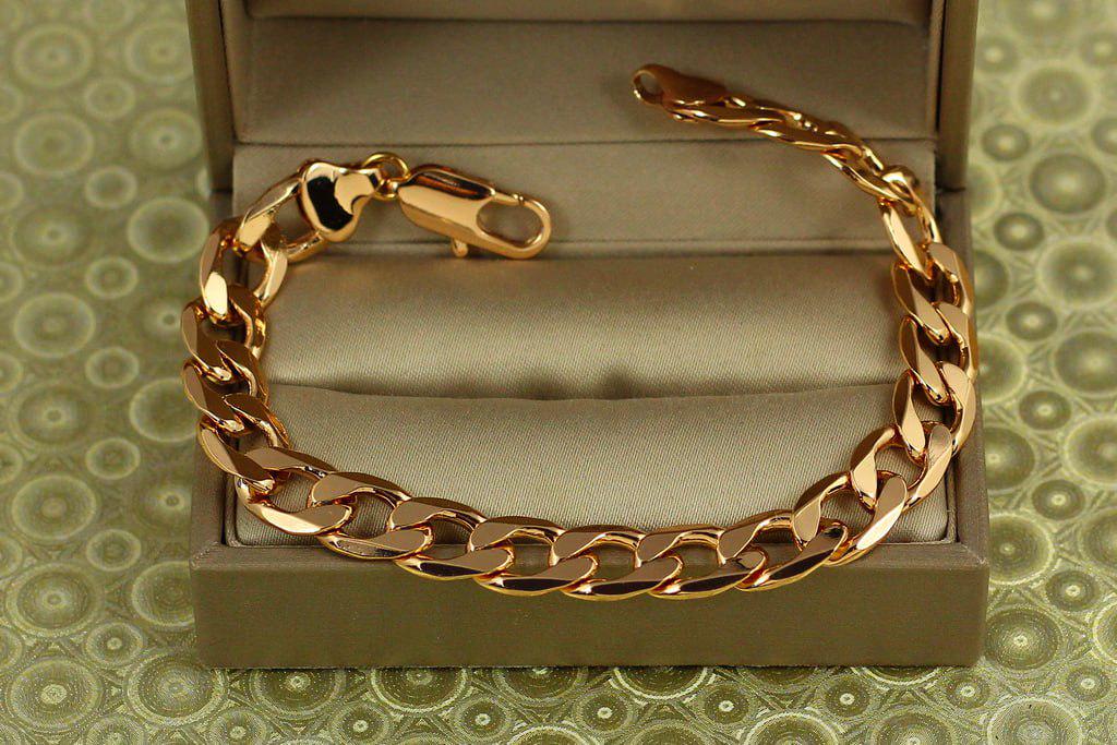 Браслет Xuping Jewelry панцирный 19,5 см 8 мм Золотистый (29165380)