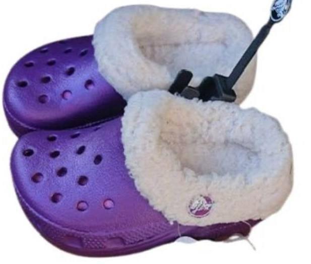 Крокси для дівчинки Crocs Mammoth Lined Clog Purple р. 24/25 Фіолетовий (26191)