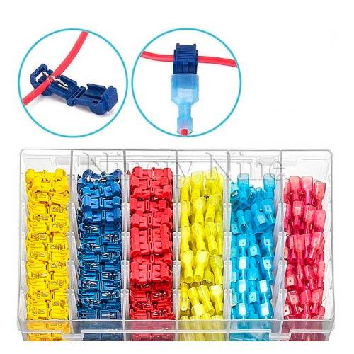 Набір Т-подібних обтискних клем з ізоляцією для швидкого обтискання набір 360 шт. у кейсі (534914) - фото 2 Набір Т-подібних обтискних клем з ізоляцією для швидкого обтискання набір 360 шт. у кейсі (534914) - фото 2