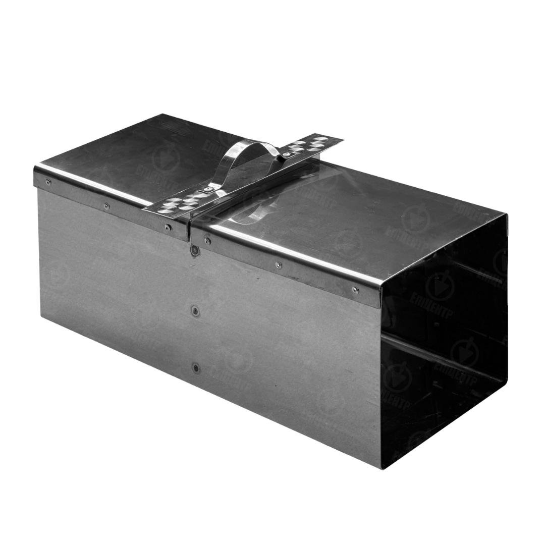 Печной шибер из нержавейки квадратный 145х145х360 мм