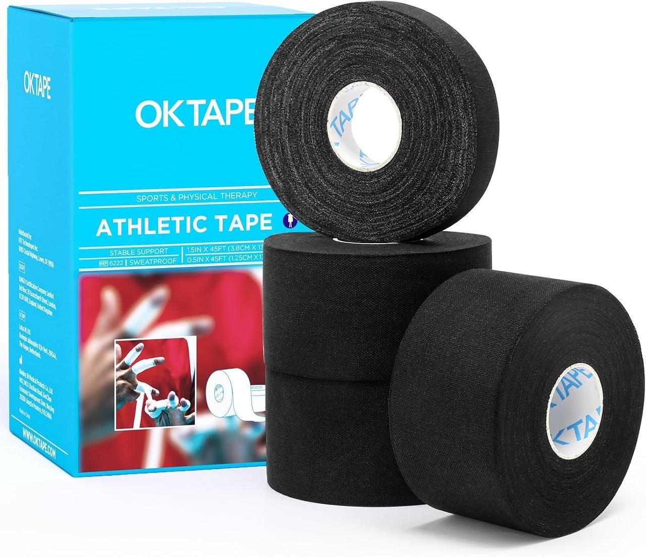 Лента спортивная OK TAPE Athletic Tape для пальцев и запястий 4 рулона Черный (3207774931) Лента спортивная OK TAPE Athletic Tape для пальцев и запястий 4 рулона Черный (3207774931)