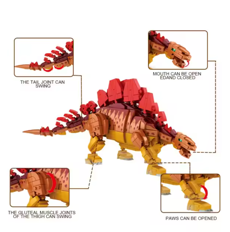 Конструктор детский Динозавры Стегозавр 697 дет. (22773793) - фото 6 Конструктор детский Динозавры Стегозавр 697 дет. (22773793) - фото 6