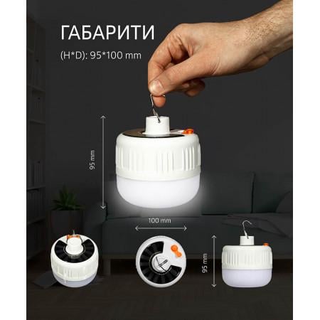 Кемпинговый подвесной LED светильник USB 4W 1500mAh (12345207) - фото 5