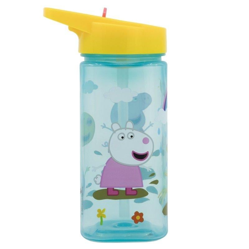 Бутылка для воды детская Stor Peppa Pig 510 мл 15 см Желтый с голубым (28431579)