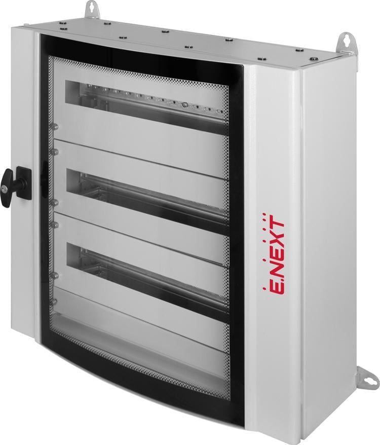 Щит розподільний E.NEXT e.mbox.industrial.n.72.gl 72 модулі IP55 навісний металевий 600х600х200 мм (CPD606020-1)