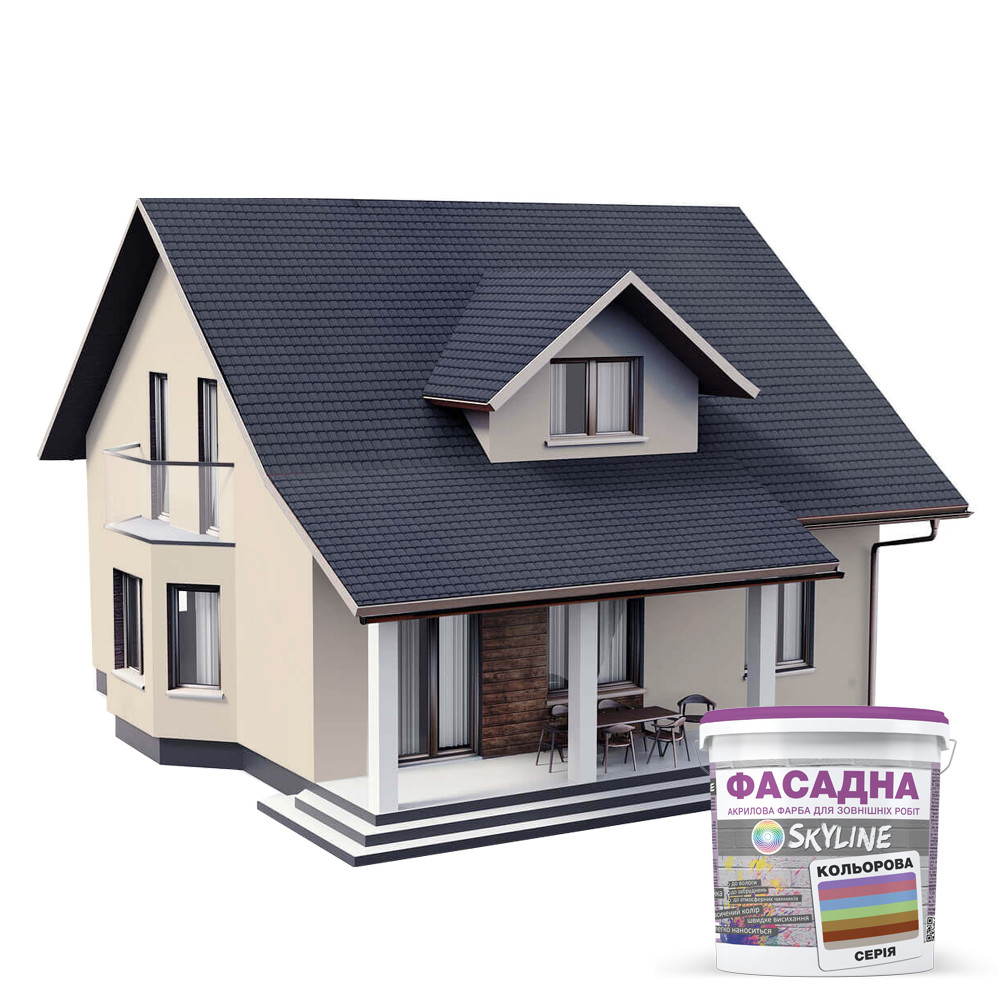 Краска акрил-латексная фасадная Skyline 1005-Y70R 3 л Крем-брюле (650c0cce4bc23147a0718aec) - фото 3 Краска акрил-латексная фасадная Skyline 1005-Y70R 3 л Крем-брюле (650c0cce4bc23147a0718aec) - фото 3