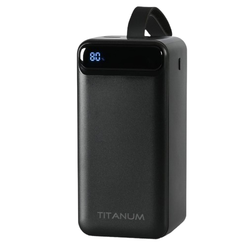 Повербанк TITANUM 741S 50000 mAh 22,5 Вт USB и Type-C Черный (34063864)