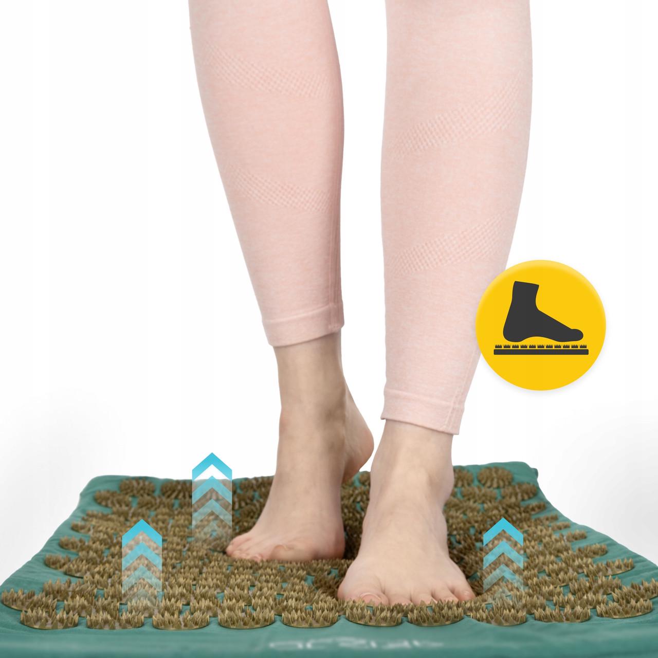 Коврик акупунктурный с валиком 4fizjo Classic Mat XL Аппликатор Кузнецова Navy Green/Gold (P-5907739313317) - фото 10 Коврик акупунктурный с валиком 4fizjo Classic Mat XL Аппликатор Кузнецова Navy Green/Gold (P-5907739313317) - фото 10