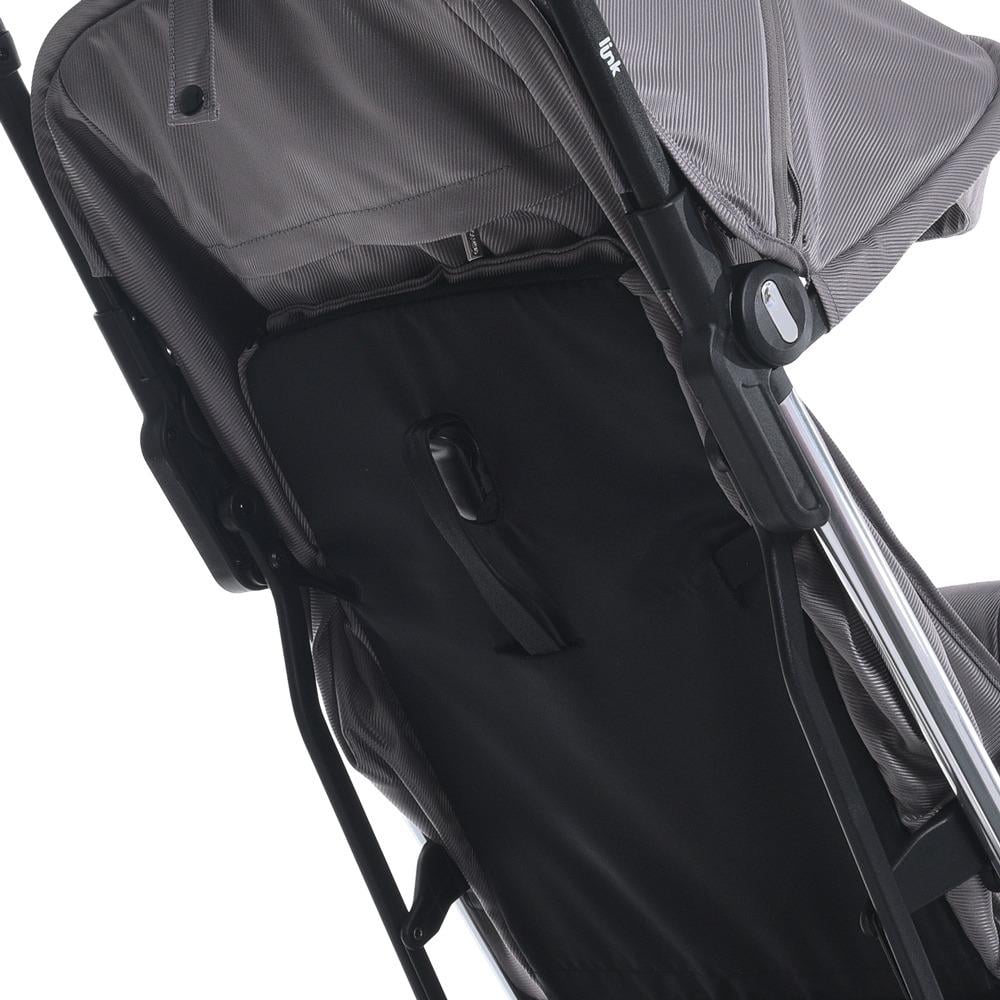 Коляска прогулянкова книжка El Camino ME 1129 3 положення спинки чохол LINK Silver Striped (6903317616213) - фото 6