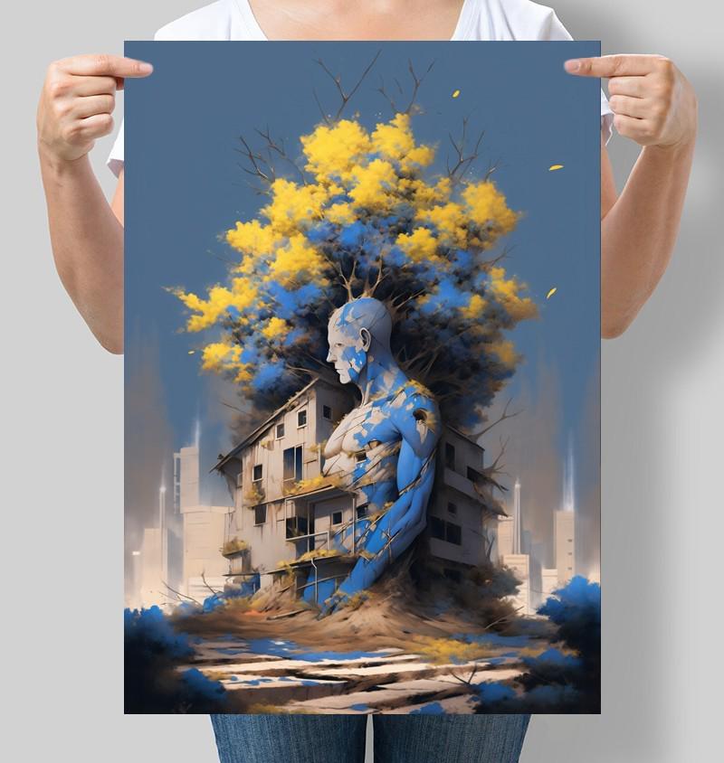 Постер патриотический Война и возрождение 42x60 см A2 без рамки (NU103_A2)