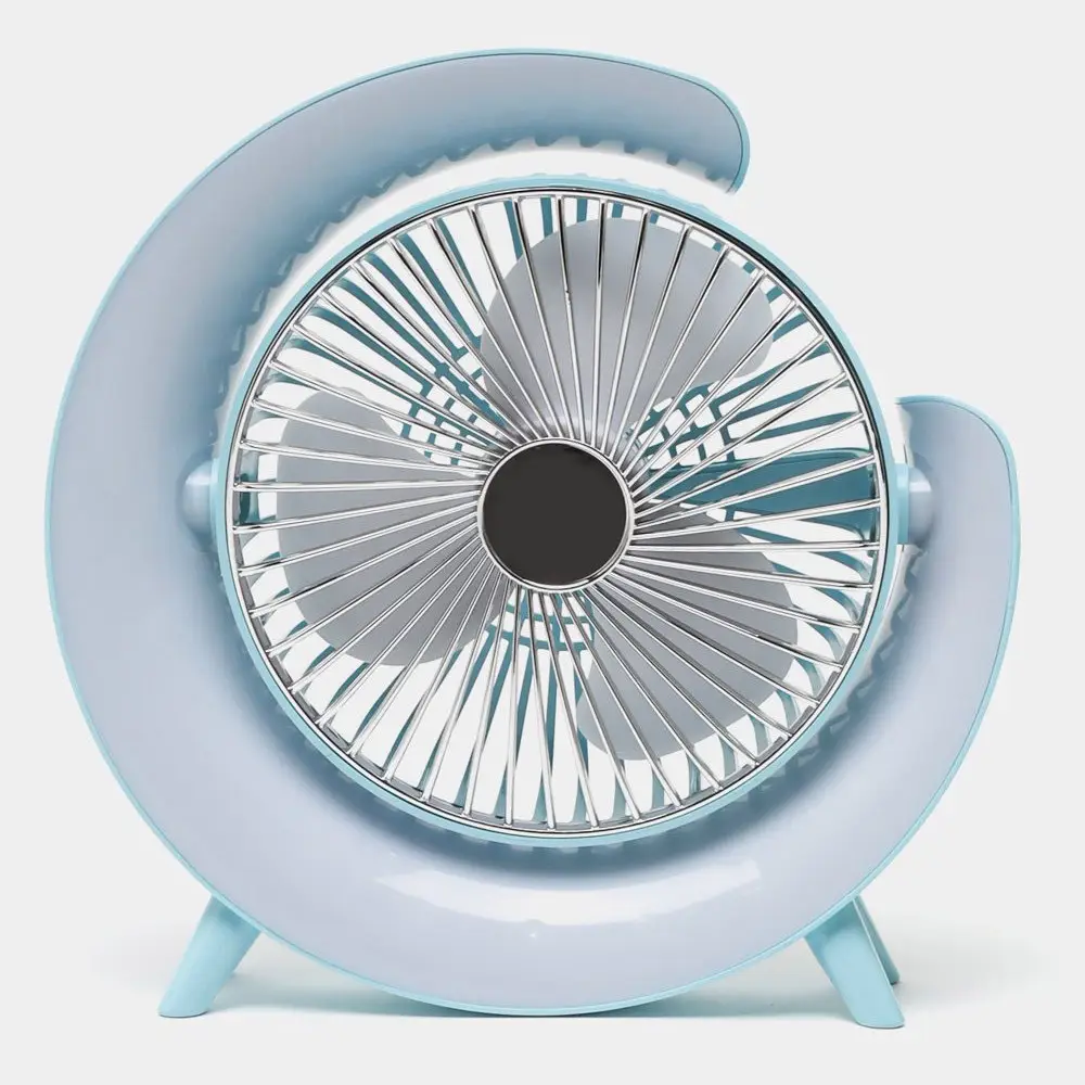 Вентилятор настільний акумуляторний RGB 180° USB Блакитний (25411388) - фото 9 Вентилятор настільний акумуляторний RGB 180° USB Блакитний (25411388) - фото 9
