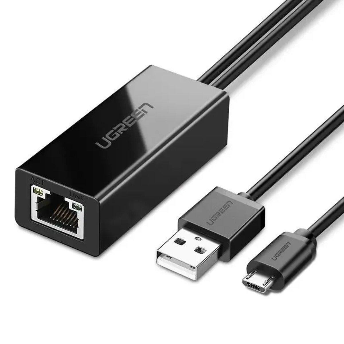 Сетевой адаптер UGREEN Ethernet Adapter for TV Stick Black (UGR-30985)