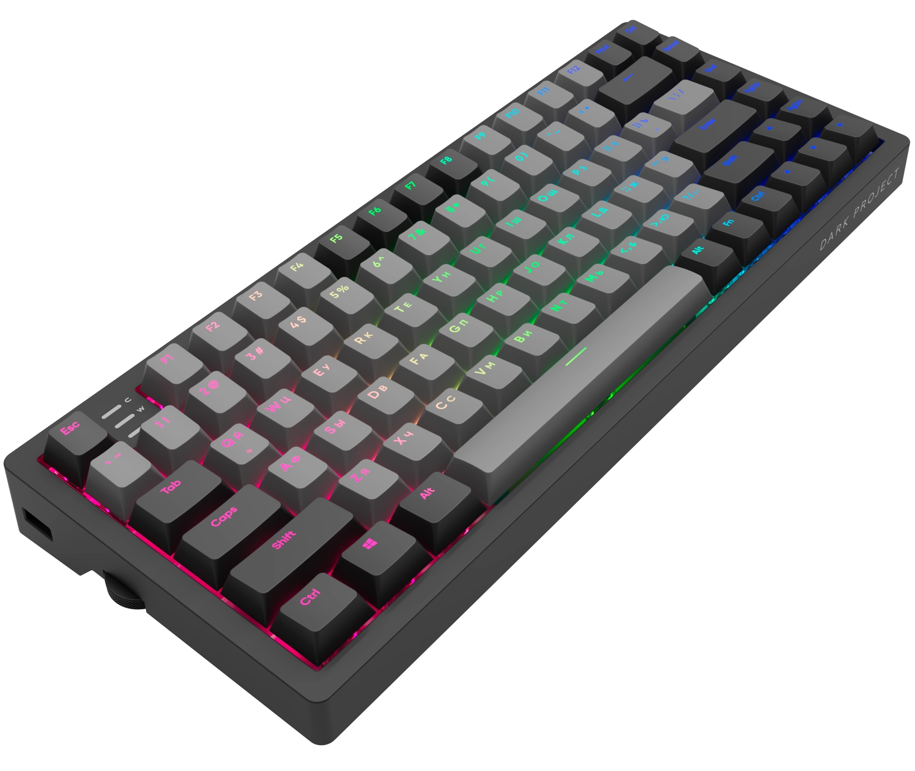 Клавіатура Dark Project KD83A PBT Mechanical Gateron Cap Teal Black (DP-KD-83A-004100-GTC) - фото 3
