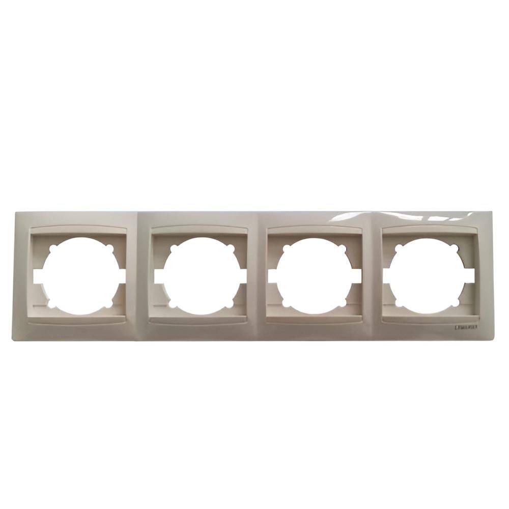 Рамка 4-постовая Lemanso Сакура вертикальная Кремовая (LMR1134)