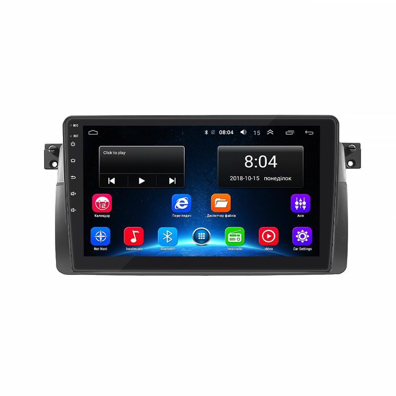 Автомагнитола штатная Lesko для BMW 3 серии IV (E46) 1998-2003 экран 9" 2/32Gb Wi-Fi GPS Base MOB