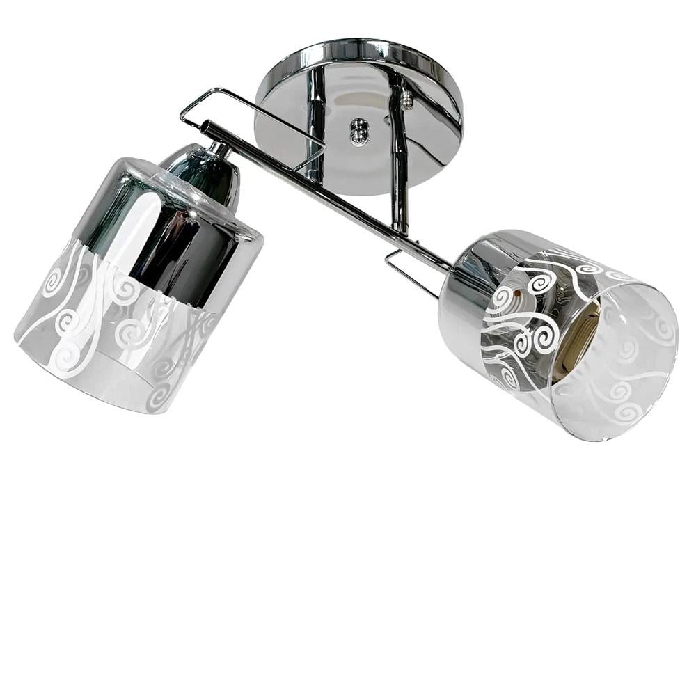Люстра стельова Light House SH-20091/2A CR E27х2 плафон хром 400х190х240 мм Хром/Прозорий Люстра стельова Light House SH-20091/2A CR E27х2 плафон хром 400х190х240 мм Хром/Прозорий