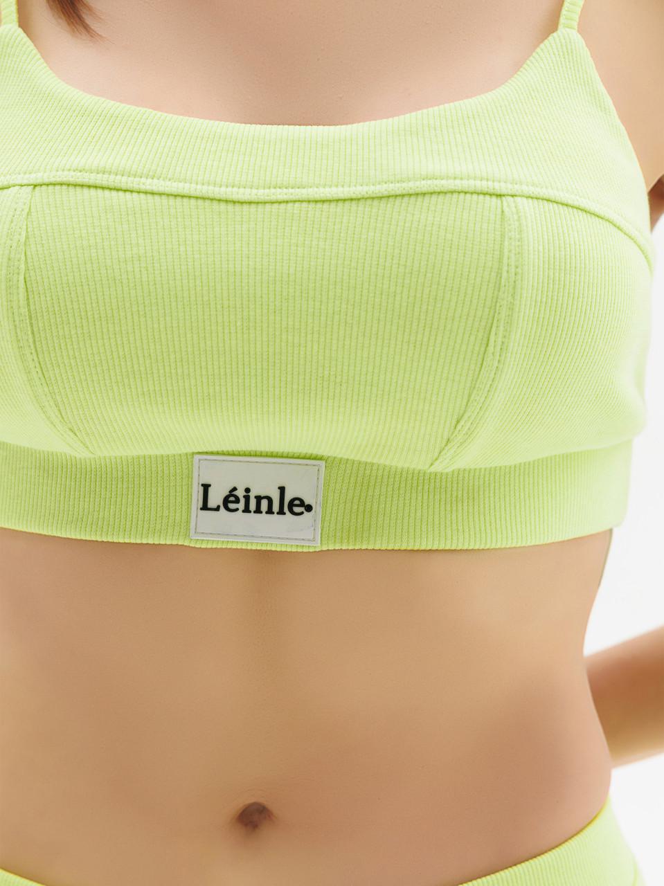 Комплект нижнего белья женский Leinle то/трусы-шорты с высокой талией хлопок XS Зеленый (1819/46047) - фото 3 Комплект нижнего белья женский Leinle то/трусы-шорты с высокой талией хлопок XS Зеленый (1819/46047) - фото 3