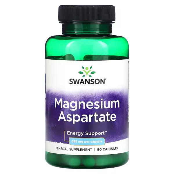 Аспартат магнію Swanson Magnesium Aspartate 685 mg, 90 Capsules