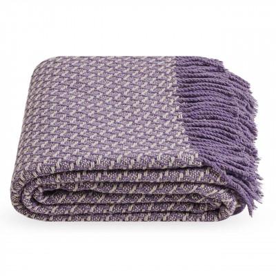 Плед симфония 140х190 см Фиолетово-Белый - фото 1