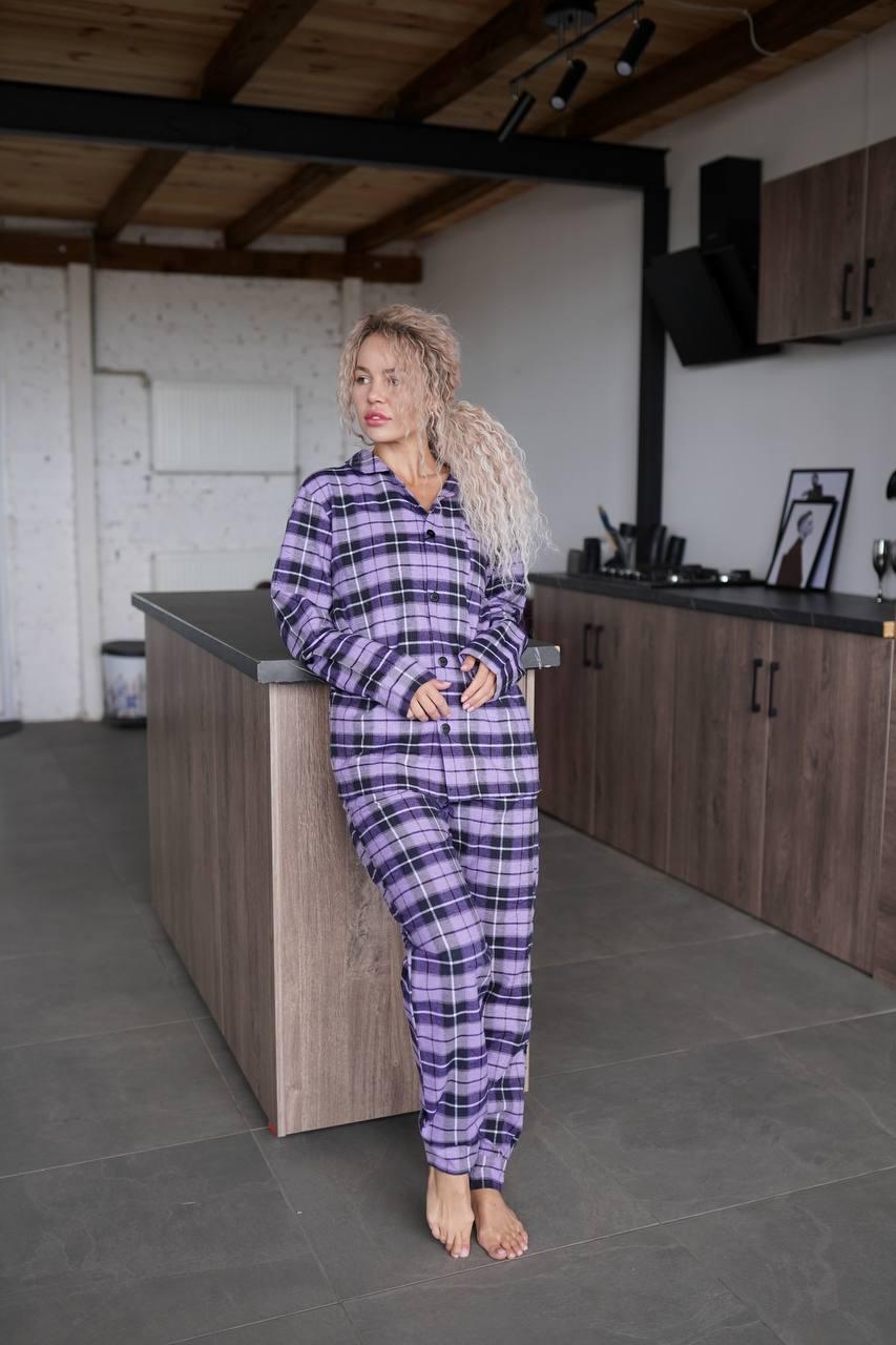 Піжама фланелева унісекс комплект L (9023)