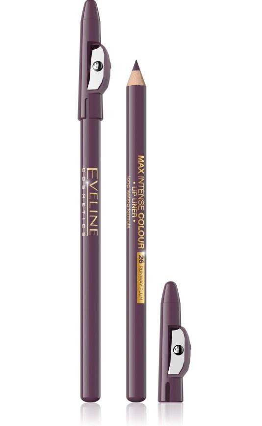 Контурний олівець для губ Eveline Cosmetics Max Intense Colour 6594 з точилкою 26 Runway plum - фото 2