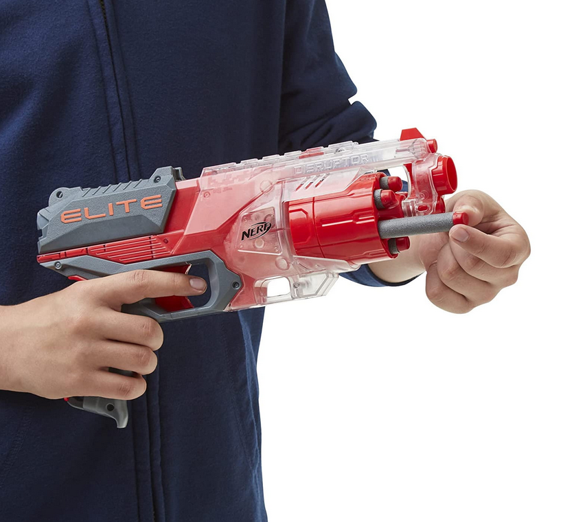Бластер Nerf Elite Disruptor Translucent Red эко-упаковка (F2694) - фото 5