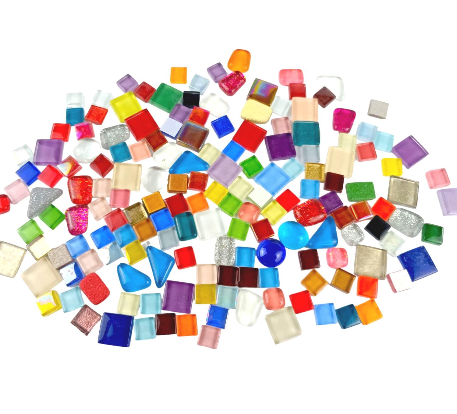 Набор кусочков мозаики 4 мм 200 г 150-170 шт. Разноцветный (6651)