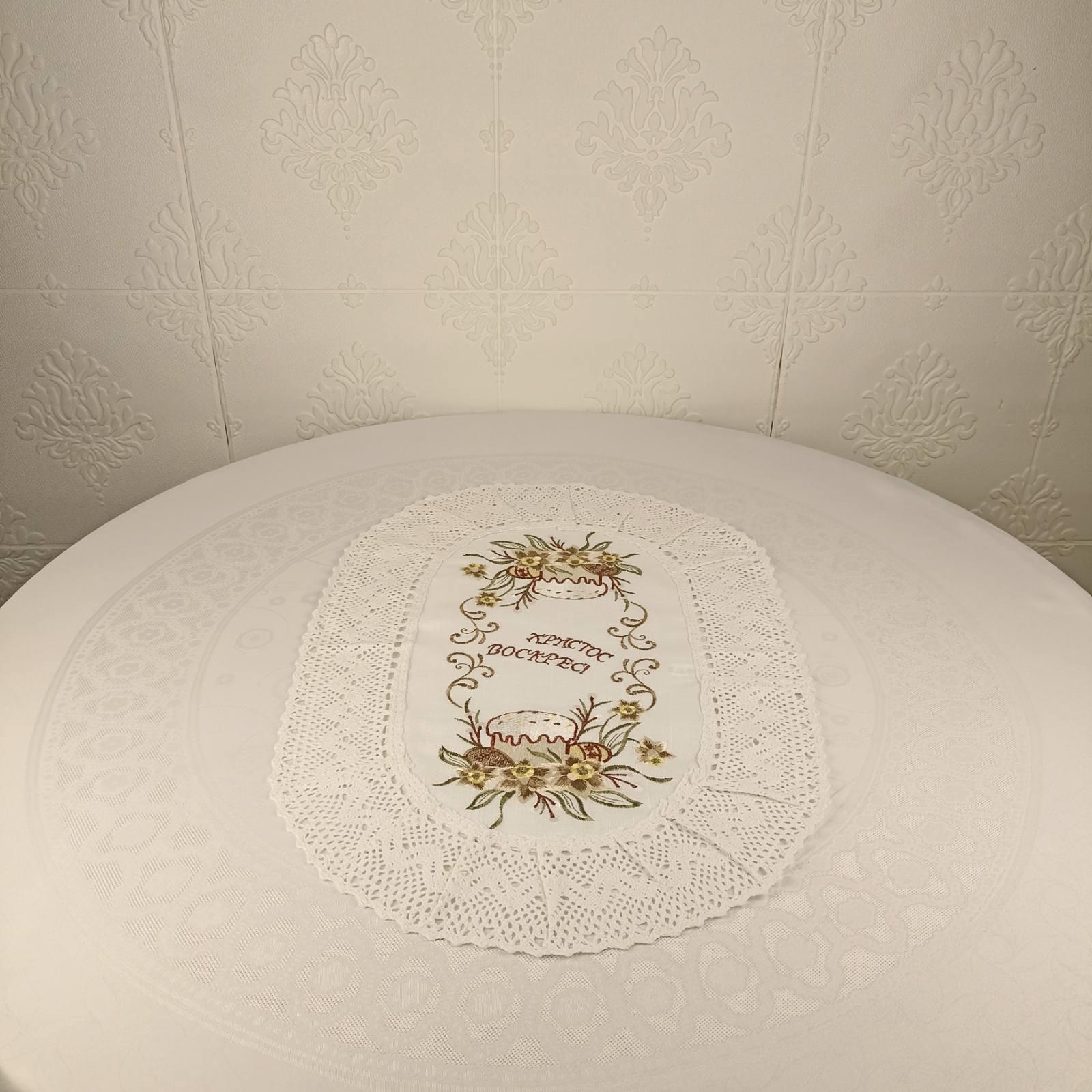 Салфетка пасхальная овальная YM50034A-1 40x65 см (CN37804)